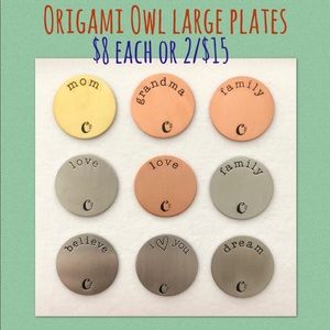 Large Origami Owl Plate